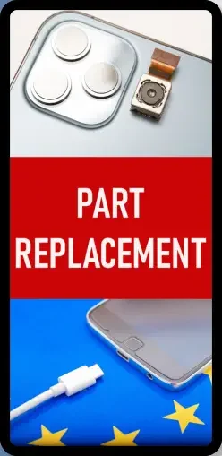 Phone part replacement: battery, charge port, camera